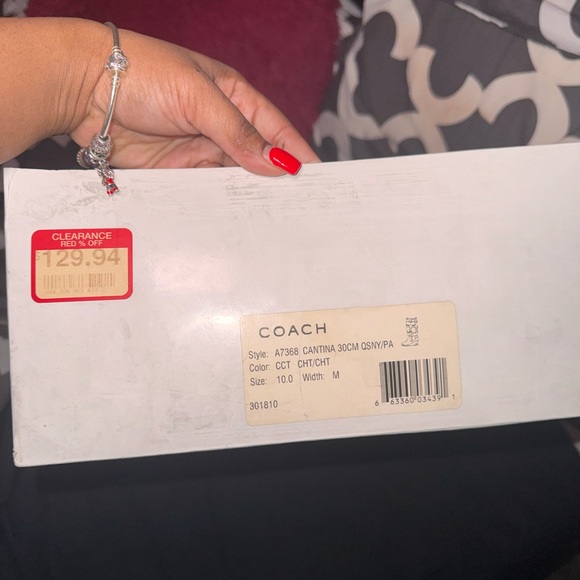 Coach Dark Brown Quilted Winter Boots - Picture 8 of 9